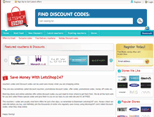Tablet Screenshot of letsshop247.com
